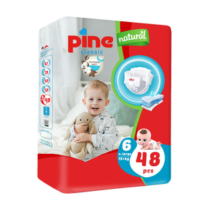 PINE Classic Cotton <b>Extra</b> <b>Large</b> Baby Diapers 48 Pcs Per Pack Breathable Anti-Rash Nappies 3D Leak Prevention High Absorbency - Product Image 1
