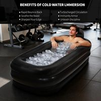 Bain de glace gonflable pliable pour la rééducation des athlètes, baignoire à eau froide