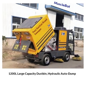 Nueva barredora eléctrica de motores para limpieza de carreteras, barredora de nieve, barredora de calles, cepillo giratorio, alta eficiencia, tanque de 460L, 1950kg - Product Image 5