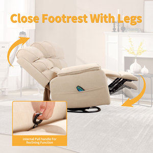 वैनबो आधुनिक इलेक्ट्रिक पावर/मैनुअल यूरोपीयन कपड़े आलसी रॉकर रिक्लियर लिविंग रूम अपार्टमेंट होटल विला मालिश के लिए सोफा - Product Image 4