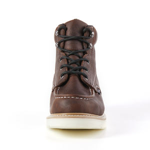 Рабочие ботинки G6258ST с металлическим носком, 6 дюймов, золотистая полнозернистая кожа, водонепроницаемые, нескользящие, на шнуровке, унисекс - Product Image 2