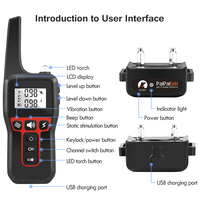Hundetrainingshalsband mit Fernbedienung, Verhaltenskorrektur, Piepton, Vibration, Statische Stimulation, 1000m Reichweite, LCD-Display, IPX7 Wasserdicht
