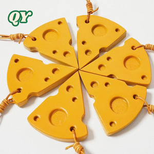 QY Cute Cheese PU <b>Leather</b> <b>Keychain</b> Bag Charm Cartoon Pendant Car Key Ring Gift Accessories for Women Girls - Product Image 1