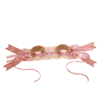 DREAM FASHION Accessoires de cheveux en peluche à pois avec nœud et oreilles, pour costumes de cosplay Lolita, Anime, Comic-Con et Tea Party