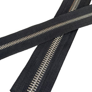 الأكثر مبيعًا سلسلة طويلة من النيكل سحاب بشريط أسود 5 # لحقائب اليد والأحذية للملابس - Product Image 4