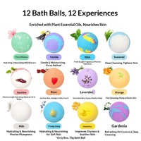 Boules de bain effervescentes 720g, bombes de bain moussantes, lot de 12 pièces, contrôle du sébum, aromathérapie en gros pour la baignoire