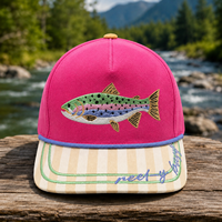 Casquette de baseball vintage structurée à 5 panneaux avec patch brodé personnalisé Dymf, vente en gros, pour la pêche et les activités de plein air, casquette homme