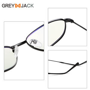 กรอบแว่นตาเกรย์แจ็คแคทอายแบบเต็มกรอบป้องกันแสงสีฟ้าสำหรับทุกเพศแว่นตาโลหะ G032OP - Product Image 5