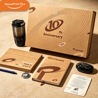 Coffret Cadeau de Carnets et Journaux en Papier Kraft Écologique avec Couverture en PU/Tissu, Vente en Gros Unique, Service de Conception Personnalisée