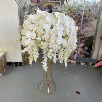 Boule de fleurs artificielles IFG de 60 cm, orchidée, rose, souffle de bébé, suspendue, pour mariage, Saint-Valentin, Pâques et Thanksgiving, centre de table