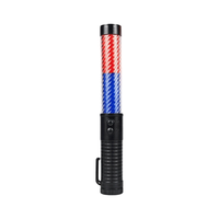 Bâton de signalisation LED rechargeable personnalisé, lumières clignotantes rouge/bleu, matériaux ABS+PC, fixation magnétique, écran d'affichage LED pour