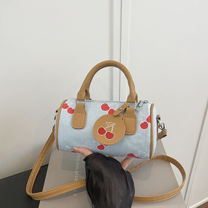 Nuova Collezione: <span class=keywords><strong>Pochette</strong></span> da <span class=keywords><strong>Donna</strong></span>, Borsa Boston con Motivo a Ciliegie, Borsa a Tracolla per Signore, Borsa per Ragazze - Product Image 1