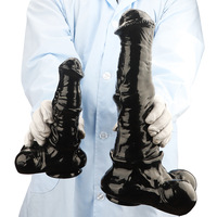 Dildo en forme de cheval noir, 6 tailles, unisexe, plug anal extra-large, plug anal, dispositif de masturbation, jouet réaliste pour adultes, PVC, Dongguan