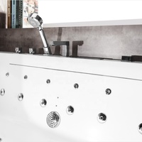 Moderne 2 face jupe coin douche arabie salle de bains jakuzi spa bain à remous adulte bain à remous acrylique baignoire d'hydromassage