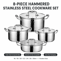 Offre Spéciale – Ensemble de casseroles en acier inoxydable 304, haut de gamme, à double anse, pour soupes, design moderne et durable, compatible lave-vaisselle et gaz