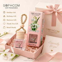 Diffuseur d'aromathérapie pour voiture suspendu 8 ml, bouteille en verre avec couvercle en bois, désodorisant parfumé, parfum personnalisé, fabrication OEM ODM