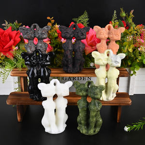 Sculptures d'animaux en cristal naturel en gros, nouvelles créations, pierres de guérison, sculpture de chat en cristal pour la décoration - Product Image 1