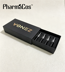 Caja de Regalo Personalizable para Botellas de Perfume - Estuche Negro de 6 Compartimentos para Atomizadores de Vidrio de Viaje - Product Image 1