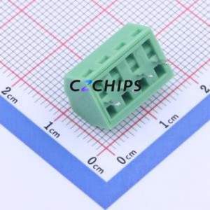 KF127S-3.81-4P Screw Terminal Block Through hole Component (THT),P=3.81mm Connector 1x4P 3.81mm Green Through Hole - Product Image 2