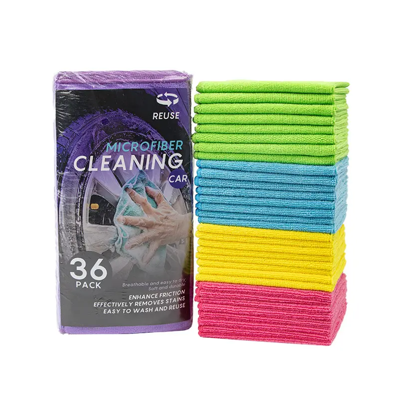 30/36/40Pcs Multifunctional Housekeeping Cleaning Cloth Set Microfiber Thickened Water-Absorbent Car Wash Towel Kits