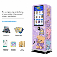 Distributeur de cartes à collectionner à écran tactile avec SDK, accepteur de billets et changeur de monnaie pour cartes de sport et de jeu à collectionner