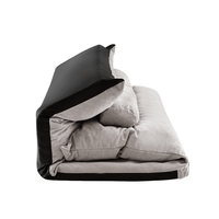 Canapé-lit de sol moderne et de qualité en tissu transformable, extensible et pliable, avec rangement, et chaise de salle à manger pliante en lin pour hôtel