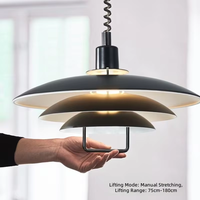 Lampe de table de bar nordique du restaurant du designer danois, extensible et réglable, avec un luminaire suspendu PH Flying Saucer
