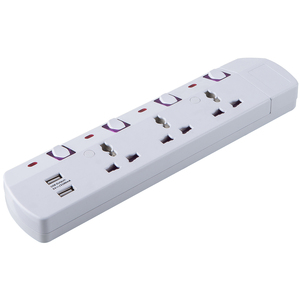 USB 503 supresor de picos de tensión Universal Power Strip con 3 o <span class=keywords><strong>4</strong></span> vías, hembra - Product Image 1