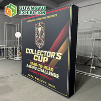 Boîte à lumière LED portable grand format pour salons professionnels, affichage autoportant rétroéclairé en tissu par sublimation pour expositions