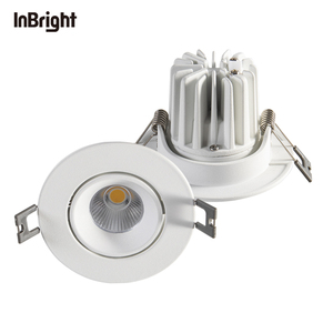 Moderna Lámpara <span class=keywords><strong>LED</strong></span> Empotrada en el <span class=keywords><strong>Techo</strong></span>, de Aluminio, Antideslumbrante, Ajustable, de 8w, en Blanco y Negro, para Hoteles - Product Image 3