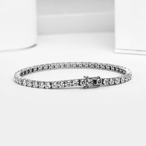 Funze टेनिस ब्रैसलेट सीडी डायमंड बनाम डीएफ रंग 9k सफेद सोने की प्रयोगशाला हीरा गहने चेन ब्रेसलेट - Product Image 4