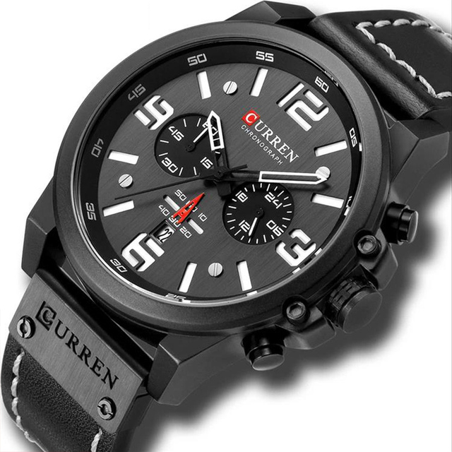Curren 8314 Top Brand Luxury Watch Fashion Leather Quartz Men Watches Casual Date Business Male Wristwatches