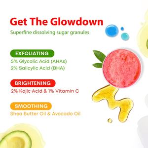 Gommage corporel éclaircissant personnalisé à l'acide kojique, vitamine C, AHA, BHA pour les aisselles, l'intérieur des cuisses, la zone intime et le bikini - Product Image 4