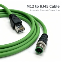 Conector SHAN WEI M12 con código A, macho de 4 pines, enchufe RJ45, Ethernet Industrial Profinet Cat6, cobre sin oxígeno, IP67, arnés de PVC