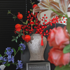 <span class=keywords><strong>Vase</strong></span> en céramique chinoise moderne style Wabi-sabi pour arrangements floraux texturés, décoration de hall d'hôtel et de showroom, fleurs à base d'eau - Product Image 3