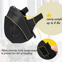 Sac de rangement à clipser pour poussette et siège auto, capacité moyenne, résistant à l'eau, sac à couches avec fermeture éclair antidérapante, sac toutes saisons