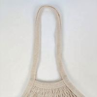 Op Maat Gemaakte Draagbare Kleurrijke Net Gehaakte String Herbruikbare Boodschappentas Katoen Mesh Tas Voor Fruitgroente