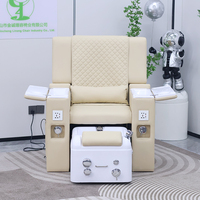 Chaise de pédicure rose en promotion avec télécommande, chaise de manucure pour soins des ongles, chaise de pédicure sans plomberie
