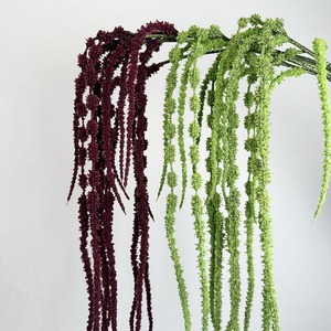 Fiore Artificiale di Amaranto di Alta Qualità Fatto a Mano, Realistico al Tatto, Bianco e Verde per Matrimoni - Product Image 1