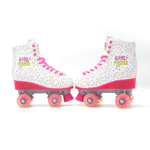 Patines de cuatro ruedas hechas en fábrica, alta calidad, de cuero, azul, plátano, malla, carcasa de PVC - Product Image 2