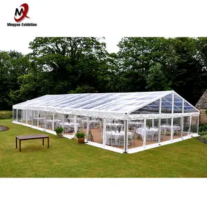 Venta caliente grande 10x25m de aluminio Gran Carpa estructura tienda para boda fiesta comercio mostrar taller patio trasero y todos los eventos al aire libre