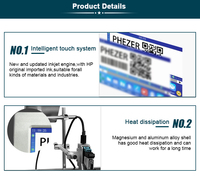 Marquage d'emballages flexibles de haute qualité, jet d'encre thermique en ligne 7 pouces, 600 DPI, haute résolution
