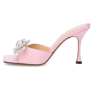 Sıcak satış yay yüksek topuk katır zarif kadın yaz topuk sandalet - Product Image 1