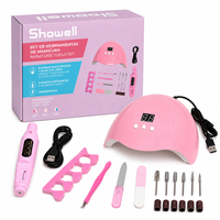 Kit de soin des ongles électrique professionnel tout-en-un, lampe UV portable, gel de durcissement, lime à ongles sans fil 35 000 tr/min, perceuse à ongles sans balais