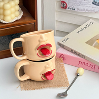 Mug en céramique amusant avec langue sortie, cadeau créatif unique et exquis