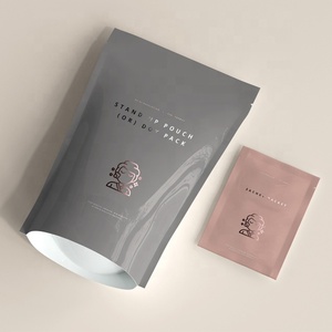 Custom Design Printing Food Packaging Resealable Aluminum Foil Stand Up Plastic Bags Doypack With Zipper