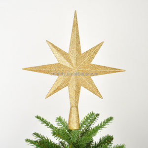 Glitter <b>Star</b> Tree Topper - Christmas Small <b>Decorative</b> Holiday Bethlehem <b>Star</b> Ornament Topper Christmas Supplies - Product Image 4