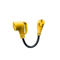 Adaptateur de générateur robuste TT30P à 1450R/prise mâle de sèche-linge de 30 ampères vers adaptateur de 50 ampères/cordon STW 10AWG * 3C RV/3 broches/jaune/1.5FT