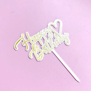 <span class=keywords><strong>El</strong></span> más nuevo adorno acrílico ligero para pastel, decoración de letras de <span class=keywords><strong>feliz</strong></span> cumpleaños para fiestas de Navidad y San Valentín - Product Image 6