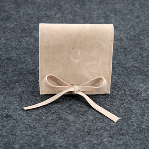 Printed <b>Envelope</b> Flap Velvet Jewelry Pouch <b>Gift</b> Suede Bag - Product Image 3